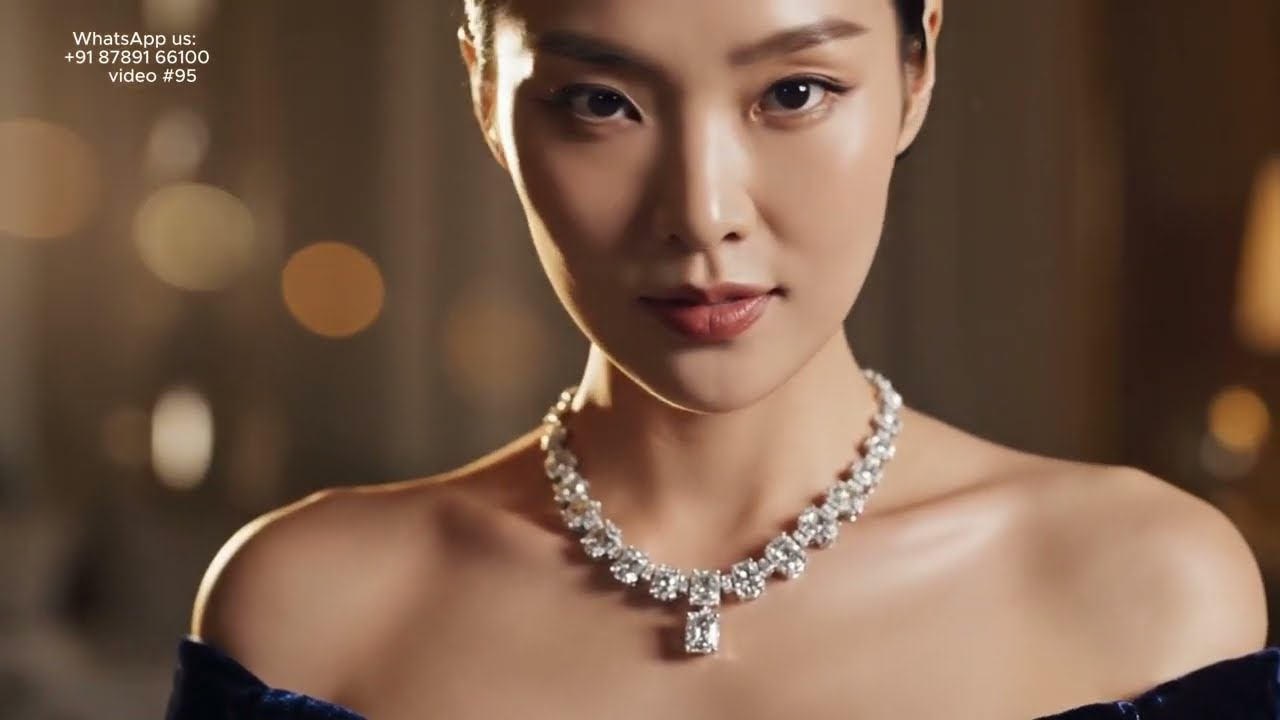 Inside a Luxury Diamond Necklace: From Raw Stone to Stunning Showroom Masterpiece | ASMR Factory j95