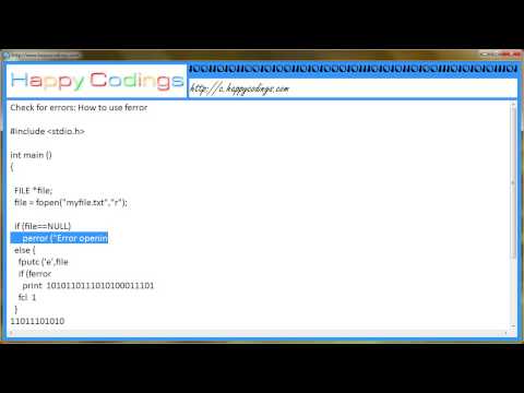 Check for errors How to use ferror c code example