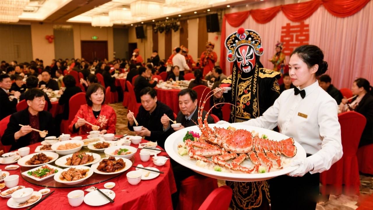 随200浙江宁波农村吃5888一桌的大席～喝粮子抽华子香迷糊了哈哈【我是忐忑妞】