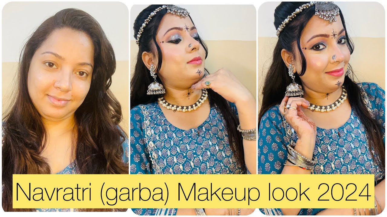 Navratri (Garba) Makeup Look For Beginner// Step by Step Makeup Tutorial// Glamwithmouli