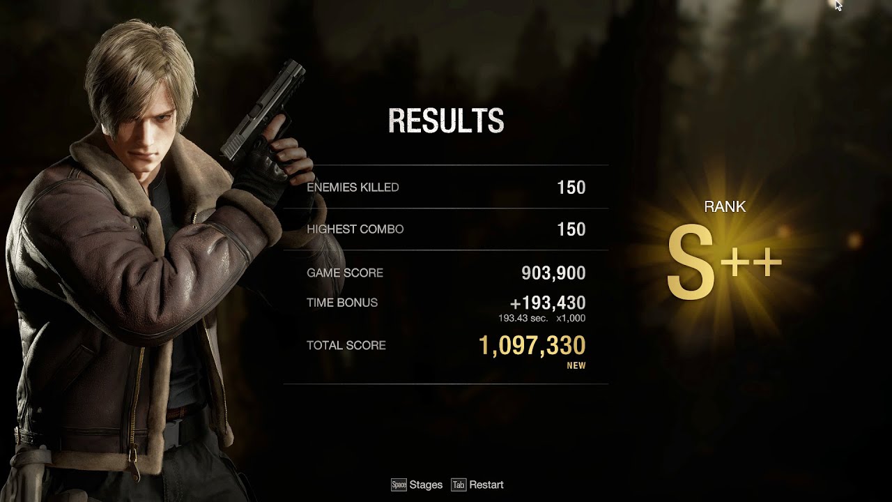 Resident Evil 4 Remake New Mercenaries Gameplay - Leon S++ Rank (Village)