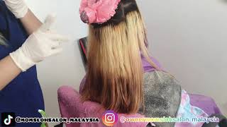 FULL TUTORIAL LENGKAP PEWARNAAN RAMBUT PEEK A BOO ORANGE UNTUK PEMULA screenshot 4