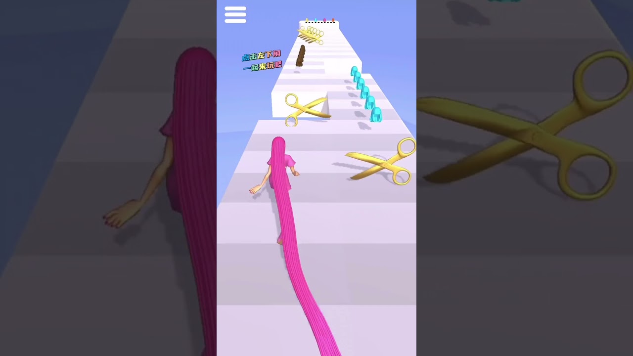 Gameplay runing Hair Challenge Game 👩🏻‍🦰🔥 All Levels New Update - iOS / Android Mobile Gameplay/2021