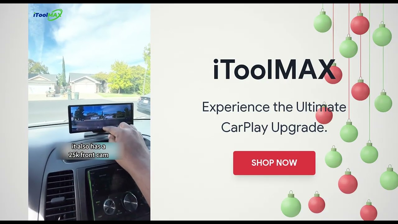 Беспроводной CarPlay 10,26″ с функцией Plug & Play, видеорегистратором и камерой заднего вида — п...