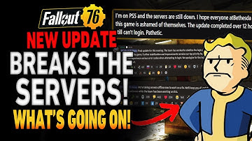 Fallout 76 Burning Springs Update CRASHES GLOBAL SERVERS! - Bethesda