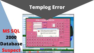 TEMPLOG Database Suspect Error  "TEMPLOG" cannot be opened on POS Login Screen |Mansoor Anwar|(Urdu)
