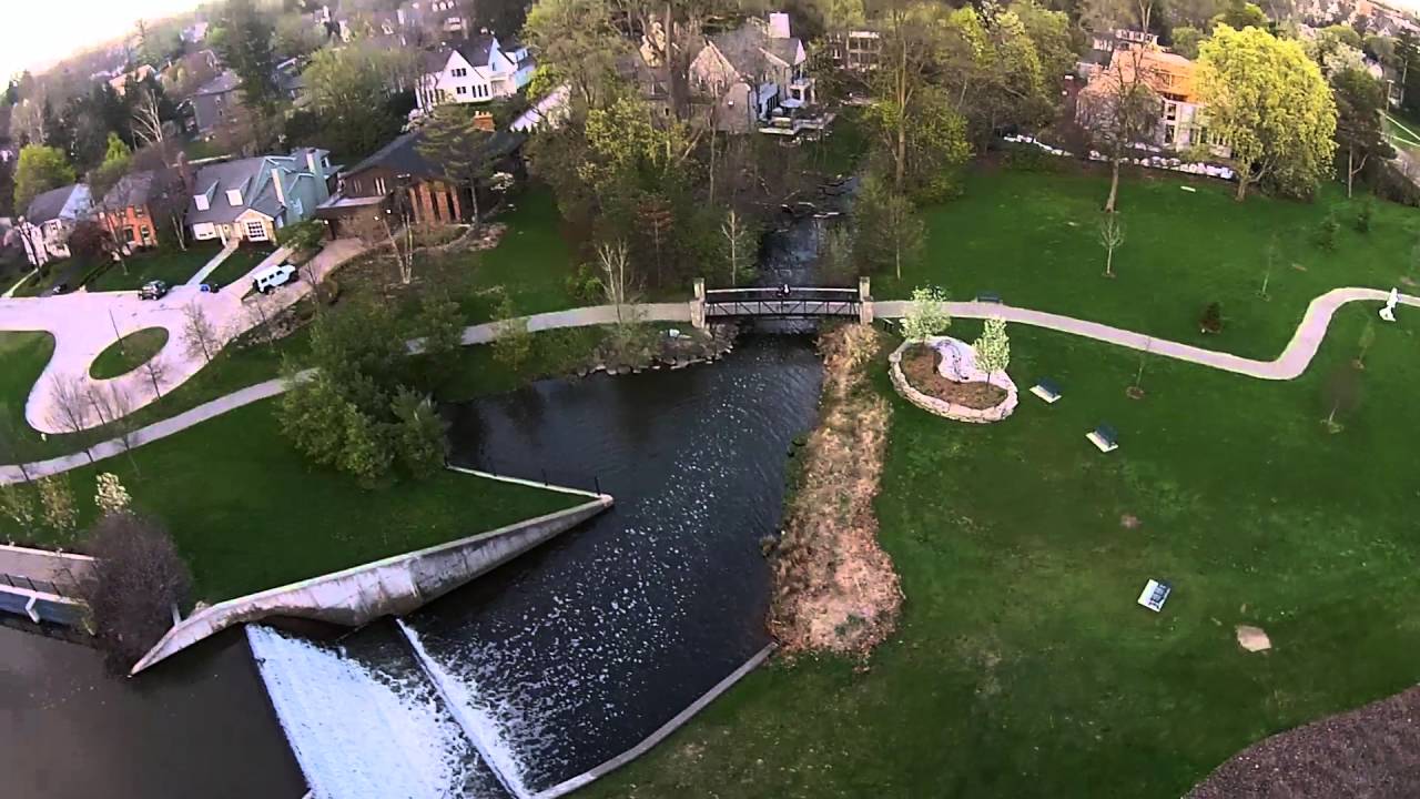 Aerial footage of Quarton Lake in Birmingham, MI YouTube