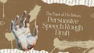 Persuasive Speech Rough Draft COMM C1000