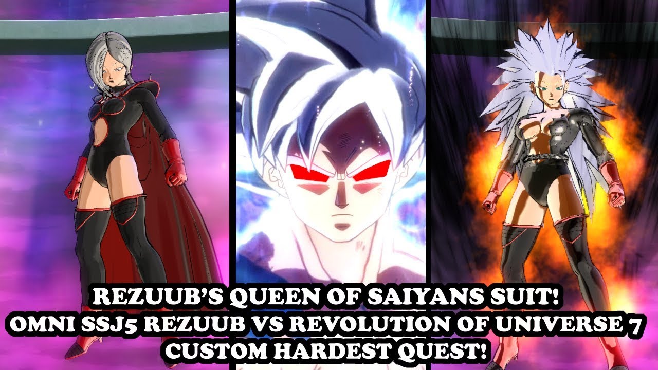 REZUUB'S QUEEN OF SAIYANS SUIT! VS NEW HARDEST QUEST EVER! STRONGEST FEMALE CaC! DB Xenoverse 2 Mods