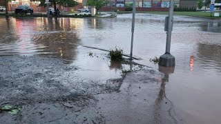 Aftermath of Tuesday's severe weather in Honesdale