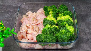 I've never tasted so delicious broccoli! Chicken breast with broccoli in cream sauce # 188