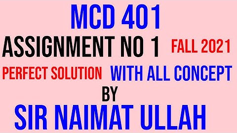 MCD401 Assignment 1 fall 2021 solution|MCD 401|Assignment|Fall 2021|Assignment 1|incident|reflectVU.