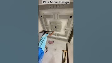 Plus Minus Design || Simple Ceiling P.O.P Design For Living Hall #shorts #plusminus #popdesign #art