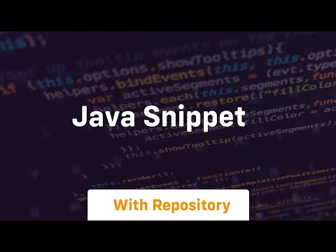 java snippet
