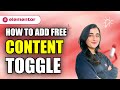 How to add FREE Content Toggle / Switcher widget in WordPress | Tutorial