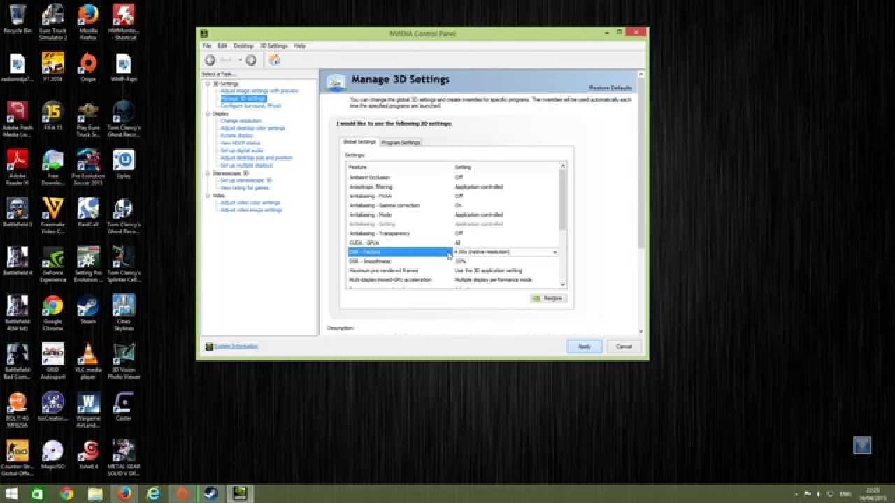Setting 4K on Full HD Monitor with DSR GTX 760