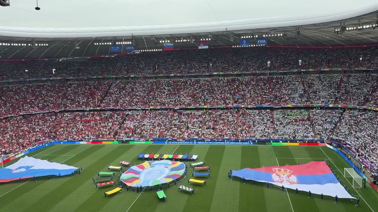 UEFA EURO 2024 ⚽️ Eröffnungszeremonie & Hymnen der Nationalmannschaften von Serbien und Slowenien
