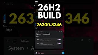 Win11 26H2 Build 26300 – New UI Changes! #shorts