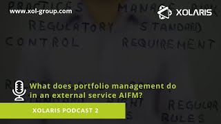 What does portfolio management do in an external service AIFM