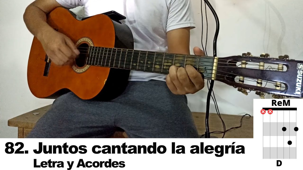 Juntos cantando la alegría - Letra y acordes (Tutorial Guitarra) #82
