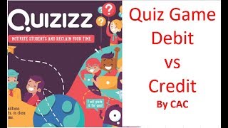 Quiz game on debit vs credit on computer screenshot 3