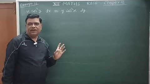 Differential equation अवकल समीकरण / class 12 Maths / chapter 12 / example 10 / RBSE solutions