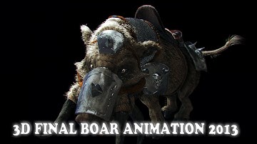Fantasy Armour Boar 3D model Animation Lightwave 3D (2013)
