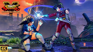 Laura vs Rose | Street Fighter V | CPU vs CPU AI vs AI (hardest difficulty level)