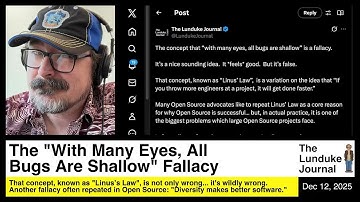 The "With Many Eyes, All Bugs Are Shallow" Fallacy