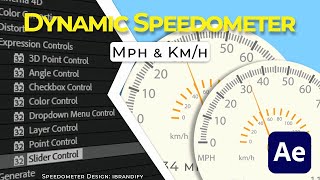After Effects Speedometer Tutorial (Expressions + MPH / km/h Toggle)