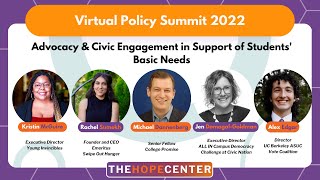 Advocacy and Civic Engagement in Support of Students' Basic Needs (Virtual Policy Summit 2022)