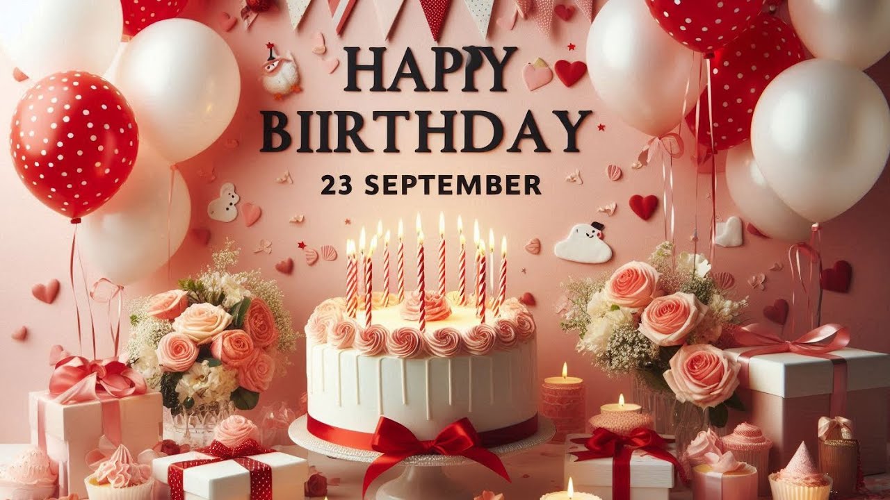 Поздравления с днем ​​рождения 23 сентября | Песня с днем ​​рождения | Статус «С днем ​​рождения»...