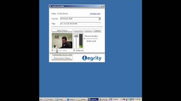 Recording in Tegrity