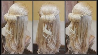 Невероятный быстрый и красивый пучок.Легко сделать самой себе.fast beautiful hairstyle.easy!