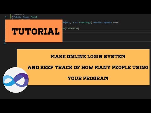 [Tutorial] visual basic.NET how many people using your program | Make online login system