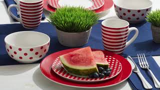 Pfaltzgraff Kenna Red Dinnerware Set