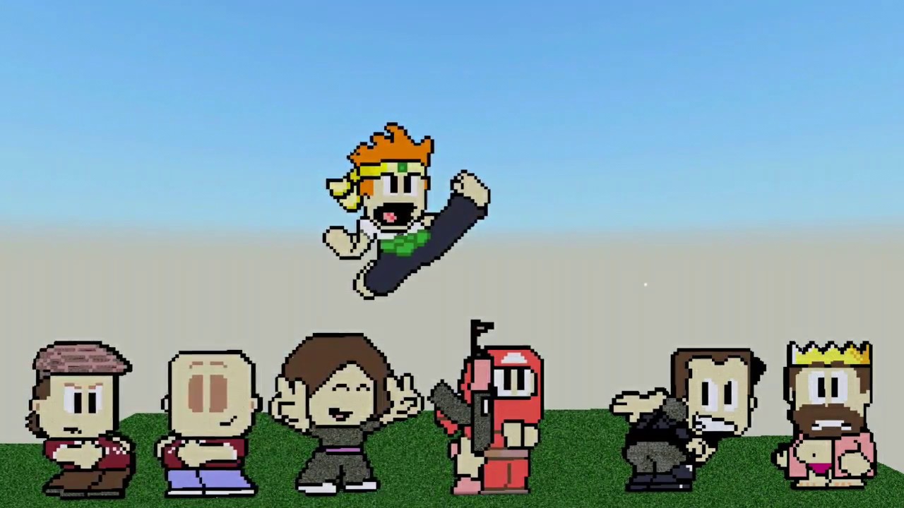 Block Story Pixel  Art Speed Build Dan  the Man  characters 