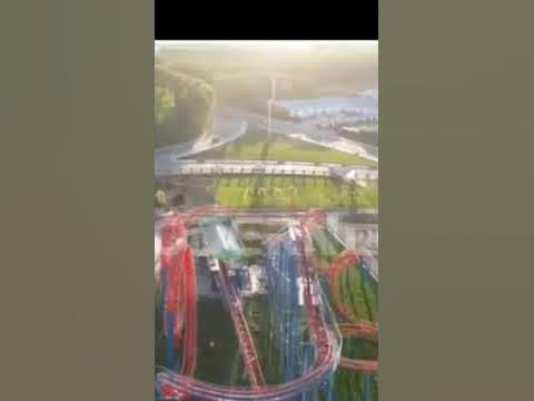 Small five ring roller coaster - YouTube