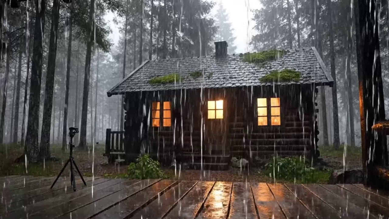 ASMR Rain on Roof for Sleeping