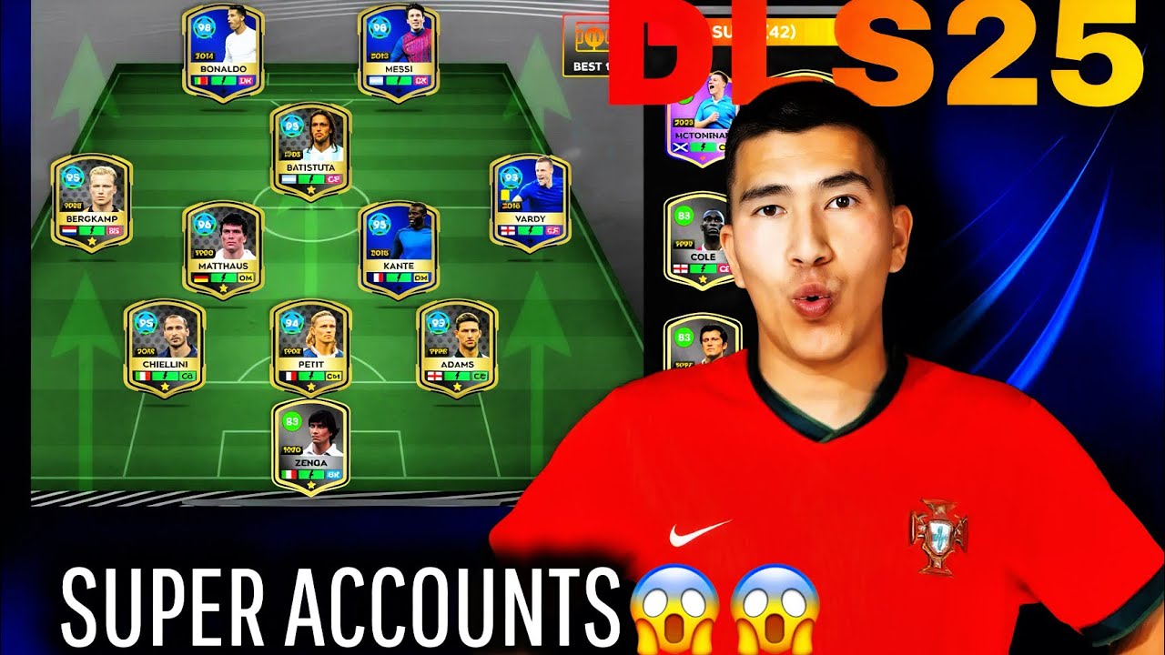 DLS25 SUPER ACCOUNT TEAM😱😱 DLS ISMOILOV YANGI VIDEO RONALDO 98 MESSI 98  FULL KLASSIK PLAYERS ACC…