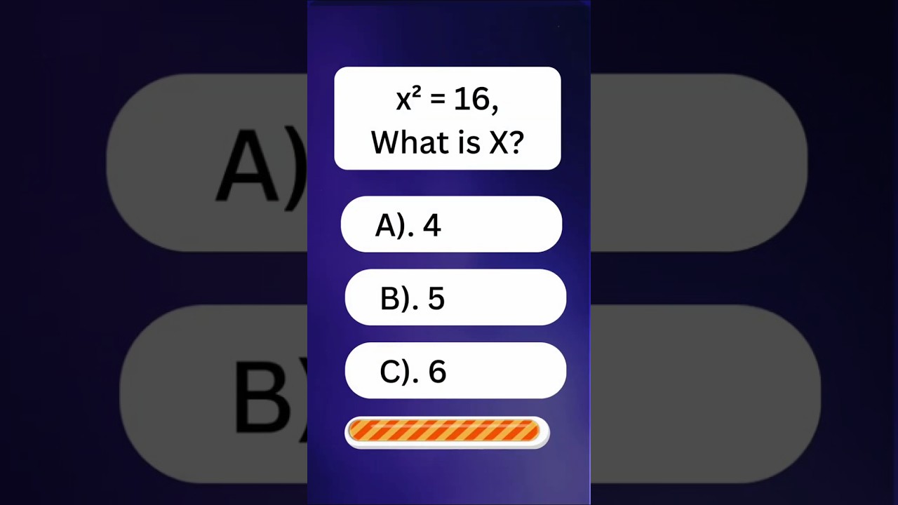 Math Quiz for Students – Algebra & BODMAS Test