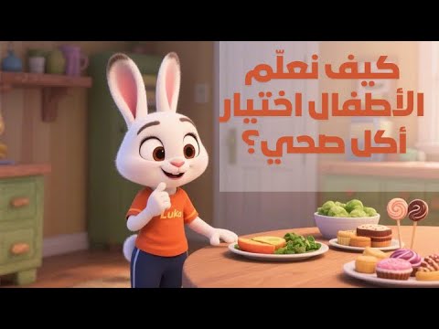 قصة عن الطعام الصحي للأطفال مع الأرنب لوكا بدون موسيقى