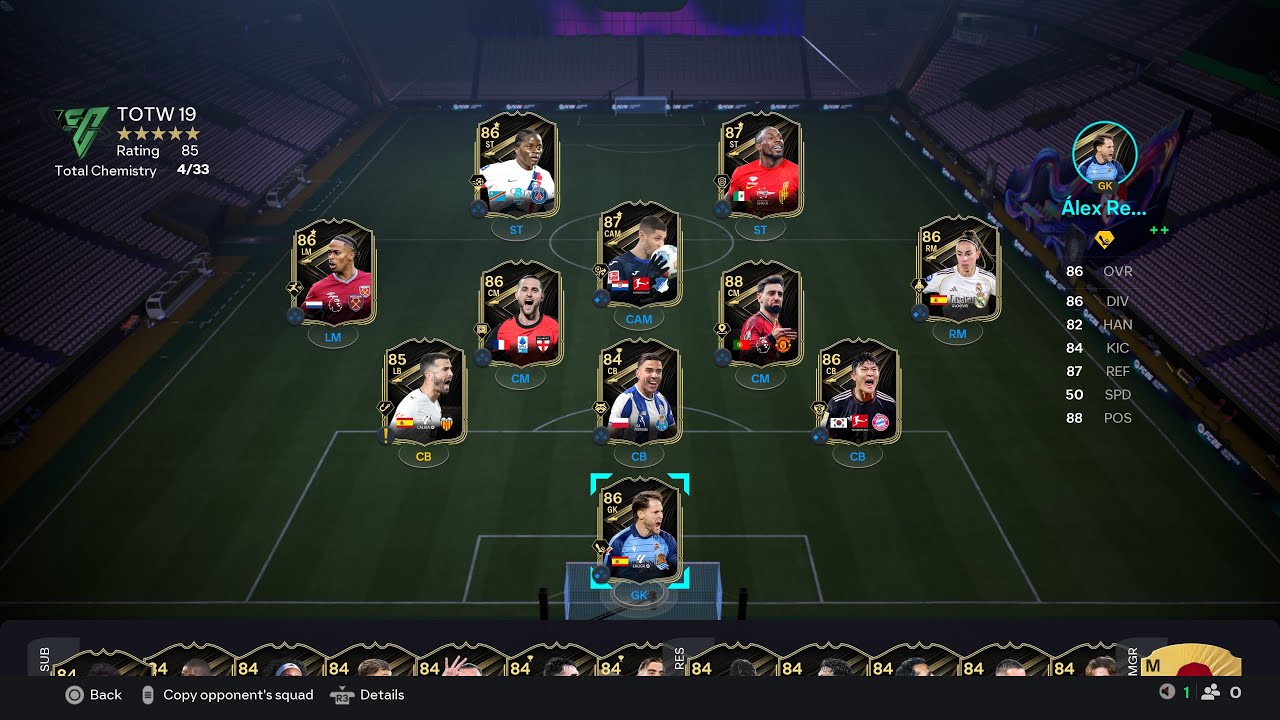 TOTW 19  Match in EA Sports FC 26
