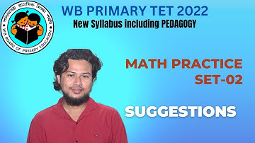 WB Primary TET 2022 । Math Practice Set-02 । Last Minute Suggestions ।  Space 4 Math