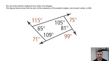 Geometry 6-1 The Polygon Angle Sum Theorems: Problem 4 - Finding an Exterior Angle Measure