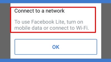 Facebook Lite | To Use Facebook Lite Turn On Mobile Data Or Connect to Wi-Fi Problem Fix