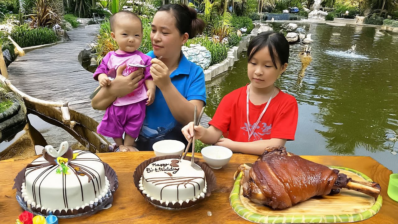 How to Cook and Make Cakes for Boy - Take Care Of Baby | Ly Thi Ca