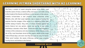 Exercise No.57 @ 60 WPM - Pitman Shorthand Dictation - KZ Learning #shorthand