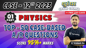 CBSE Class 12 Physics Most Important Case-Based + Assertion and Reason Questions | Part 1