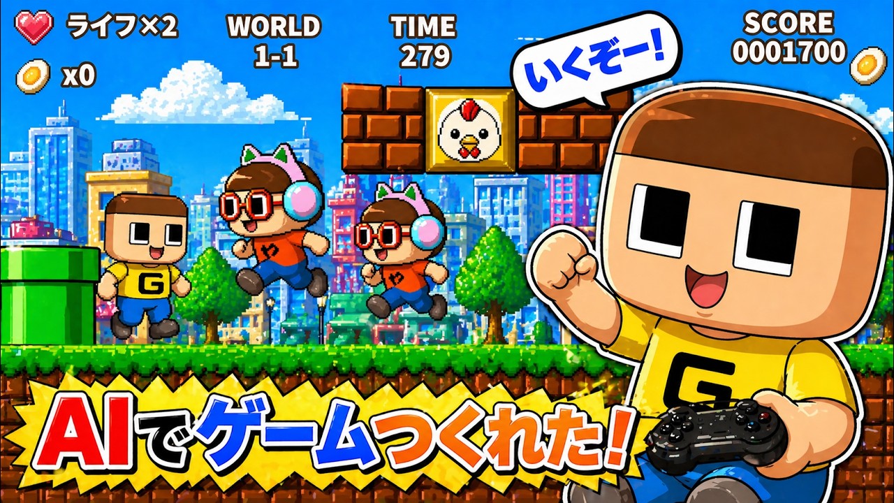 Guchio has entered the world of games!? AI created a game in an